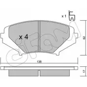 Тормозные колодки, дисковые, комплект CIFAM 822-732-0 2468404 2404 2 91VZR