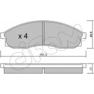Тормозные колодки, дисковые, комплект CIFAM Y80L8D 822-740-0 2 4919 2468412