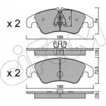 Тормозные колодки, дисковые, комплект CIFAM Audi A6 (C7) 4 Седан 2.0 Tfsi 220 л.с. 2013 – 2018 24743 822-775-4 244 09