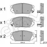 Тормозные колодки, дисковые, комплект CIFAM 822-885-0 Hyundai Grandeur (HG) 5 Седан 2.7 192 л.с. 2011 – 2025 24376 243 75