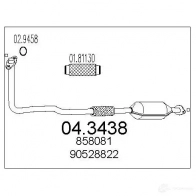 Катализатор MTS OC0 SG2 8033464062767 043438 Opel Astra (F) 1 Универсал 1.7 TD (F08. C05) 68 л.с. 1994 – 1998