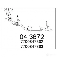 Катализатор MTS 043672 KDF ZZ 8033464064082 Nissan Kubistar (X76) 1 Фургон