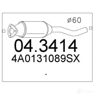 Катализатор MTS 043414 Audi A6 (C4) 1 Седан 2.5 Tdi 116 л.с. 1994 – 1997 P POLX3W 8033464062521