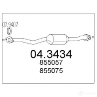 Катализатор MTS 8033464062729 043434 P15 5EYT Opel Astra (F) 1 Хэтчбек 1.6 Si (F08) 101 л.с. 1992 – 1994