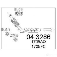 Катализатор MTS 043286 J 7GM3T 8033464061418 Peugeot 406 1 (8B) Седан 2.0 HDI 110 109 л.с. 1998 – 2001