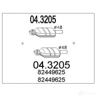 Катализатор MTS 3O AUTE6 Fiat Tempra 043205 8033464060695