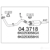 Катализатор MTS 8033464064563 0X0G N Seat Cordoba (6K5) 1 Универсал 1.4 i 60 л.с. 1996 – 2002 043718