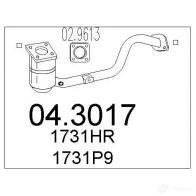 Катализатор MTS 043017 2FQB M 8033464434830 Peugeot 307 1 (3AC, PF2) Хэтчбек 1.6 16V 109 л.с. 2000 – 2007