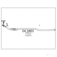 Катализатор MTS 043463 Citroen Xantia 1 (X1, X2) Универсал 1.8 i 90 л.с. 1997 – 2003 8033464062996 AJQ 0ON