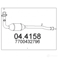 Катализатор MTS 044158 8033464912666 Renault Megane (KA) 1 Универсал 1.4 e (KA0V) 75 л.с. 1999 – 2003 01JAP ZK