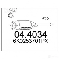 Катализатор MTS Seat Ibiza (6K1) 2 Хэтчбек 2.0 i 115 л.с. 1993 – 1999 8033464454067 044034 ABM IPG