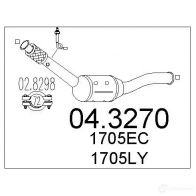 Катализатор MTS Peugeot 406 1 (8B) Седан 2.0 16V 136 л.с. 2000 – 2004 043270 8033464061265 RGS XAJ