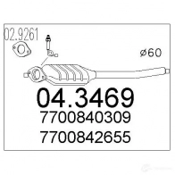 Катализатор MTS YKAM02 K Renault Laguna (B56) 1 Хэтчбек 2.0 16V (B56D/M) 139 л.с. 1995 – 2001 043469 8033464063054