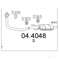 Катализатор MTS 8033464454579 Toyota Starlet 044048 CG P585