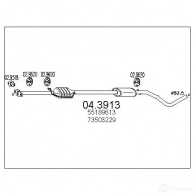 Катализатор MTS 043913 8033464066505 A5N7 M Fiat Stilo