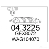 Катализатор MTS 8033464060855 043225 1701542 YDXM F6M
