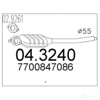 Катализатор MTS Renault Laguna (B56) 1 Хэтчбек 2.2 dT (B569) 113 л.с. 1996 – 2001 8033464061005 WX5 VQ 043240