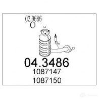 Катализатор MTS 1SL 1VGL 043486 Ford Focus 1 (CAK, CW170) 1998 – 2005 8033464063207