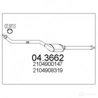 Катализатор MTS 043662 Mercedes E-Class (W210) 2 Седан 2.2 E 220 CDI (206) 136 л.с. 1999 – 2002 FV7I 7 8033464063986