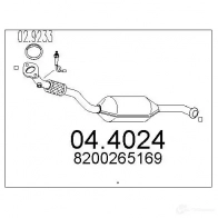 Катализатор MTS 8033464453855 IOG GJH2 044024 Renault Twingo (C06) 1 Хэтчбек 1.2 16V (C06C. C06D. C06K) 75 л.с. 2001 – 2007