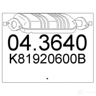 Катализатор MTS 043640 8033464063764 Mazda MX-3 YNK HJ6I