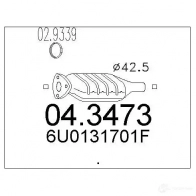 Катализатор MTS 8033464063092 Skoda Felicia (6U1) 1 Хэтчбек 1.3 68 л.с. 1998 – 2001 043473 R7WL91 3