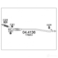 Катализатор MTS 8033464899646 044136 EEWJ KQ8 Citroen Xsara Picasso 1 (N68) Минивэн 2.0 HDi 90 л.с. 1999 – 2024