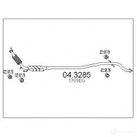 Катализатор MTS 043285 Peugeot 406 1 (8B) Седан 2.0 HDI 90 90 л.с. 1999 – 2004 EBZ RUH9 8033464061401