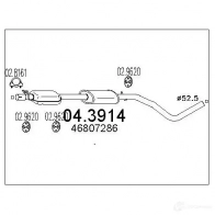 Катализатор MTS Fiat Stilo A XIDD21 8033464066512 043914