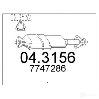 Катализатор MTS WH6H7E M Fiat Tempra 8033464060367 043156