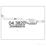 Катализатор MTS X66 11PM Mercedes C-Class (W203) 2 Седан 2.7 C 270 CDI (2016) 170 л.с. 2000 – 2007 043820 8033464065584