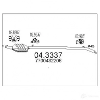 Катализатор MTS 043337 Renault Clio (BB, CB) 2 Хэтчбек 1.9 dTi (B/CB0U) 80 л.с. 1999 – 2005 8033464061814 MCZ JIZQ