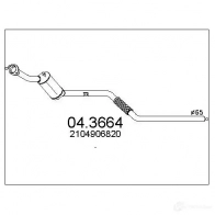 Катализатор MTS Mercedes E-Class (W210) 2 Седан 2.9 E 290 Turbo D (217) 129 л.с. 1996 – 1999 043664 8033464064006 C XYIL