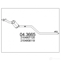 Катализатор MTS 043665 4 U45Y2W 8033464064013 Mercedes E-Class (S210) 2 Универсал 3.0 E 300 T Turbo D (225) 177 л.с. 1996 – 1999