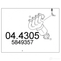 Катализатор MTS 044305 8033464158675 Opel Astra (H) 3 Хэтчбек 1.6 (L48) 116 л.с. 2006 – 2014 1NS 8F