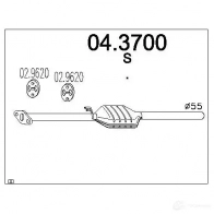 Катализатор MTS 8033464064389 LRC E3 Fiat Stilo (192) 1 Универсал 1.9 JTD 80 л.с. 2003 – 2008 043700