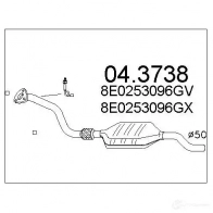 Катализатор MTS 8033464064761 043738 9UGI2I B Audi A6 (C5) 2 Седан 2.8 Quattro 193 л.с. 1997 – 2005