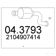 Катализатор MTS V UA6GBY 8033464065317 Mercedes E-Class (S210) 2 Универсал 3.2 E 320 T (265) 224 л.с. 1996 – 2003 043793