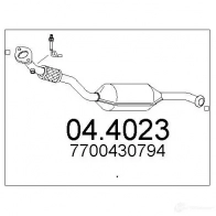 Катализатор MTS Renault Twingo (C06) 1 Хэтчбек 1.2 (C066. C068) 58 л.с. 1996 – 2007 044023 8033464453848 QY6 L8E