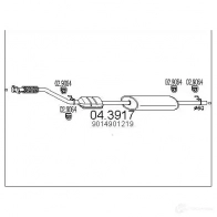 Катализатор MTS 8033464066543 DF JMT 043917 Mercedes Sprinter (903) 1 Автобус 2.9 310 D (9071. 9072. 9073) 102 л.с. 1997 – 1999