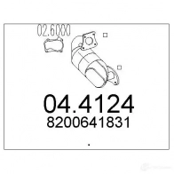 Катализатор MTS 8033464898717 EGD8T WD Renault Kangoo (KC) 1 Минивэн 1.5 dCi 68 л.с. 2005 – 2025 044124