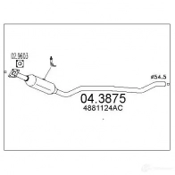 Катализатор MTS 4FJCI W 043875 Chrysler Voyager 4 (RG, RS) 2001 – 2007 8033464066123