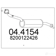Катализатор MTS Renault Twingo (C06) 1 Хэтчбек 1.2 (C066. C068) 58 л.с. 1996 – 2007 8033464912628 AHBMG X6 044154