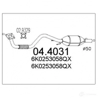 Катализатор MTS 044031 Seat Ibiza (6K1) 2 Хэтчбек 1.4 16V 75 л.с. 2000 – 2002 E39 U9 8033464454005