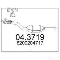 Катализатор MTS 8033464064570 Renault Kangoo (KC) 1 Минивэн 1.9 dTi (KC0U) 80 л.с. 2000 – 2025 OU XUZ9 043719