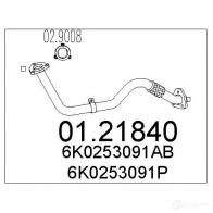 Выхлопная труба глушителя MTS 8033464011505 Seat 0121840 IK LDO