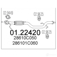 Выхлопная труба глушителя MTS 0122420 8033464447526 1695324 U3PUQ F