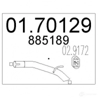 Выхлопная труба глушителя MTS 0170129 Opel Astra (J) 4 Хэтчбек 1.6 68 115 л.с. 2009 – 2015 LVY K8Y 8033464876135