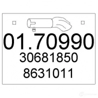 Выхлопная труба глушителя MTS 8033464039837 1699680 1M 90J 0170990
