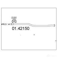 Выхлопная труба глушителя MTS Citroen Xantia 1 (X1, X2) Универсал 1.8 i 16V 110 л.с. 1995 – 2003 RUE QD 0142150 8033464014735